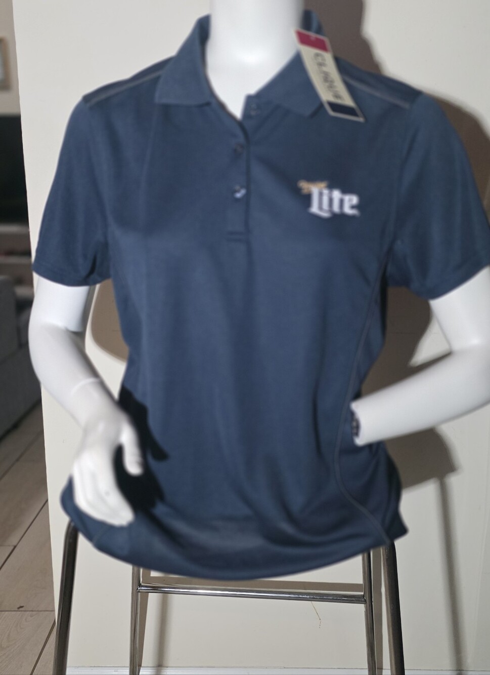 UNISEX Branded Miller Light Navy Polo Shirt (Size L)